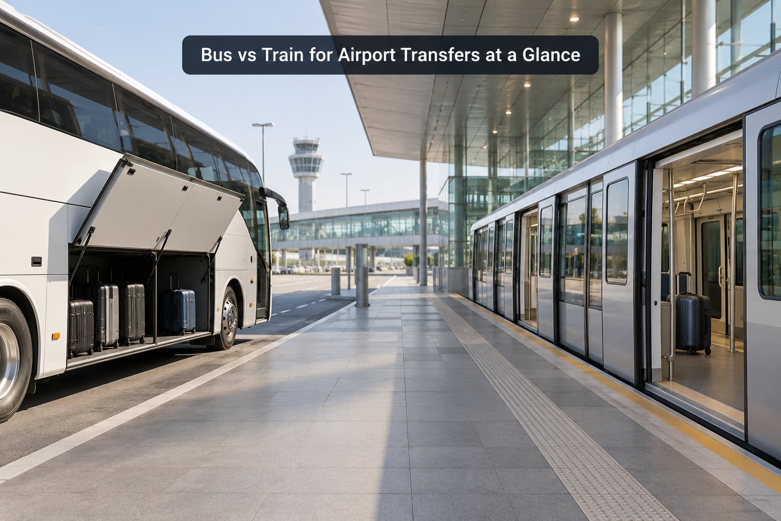 Bus vs Train for Airport Transfers at a Glance