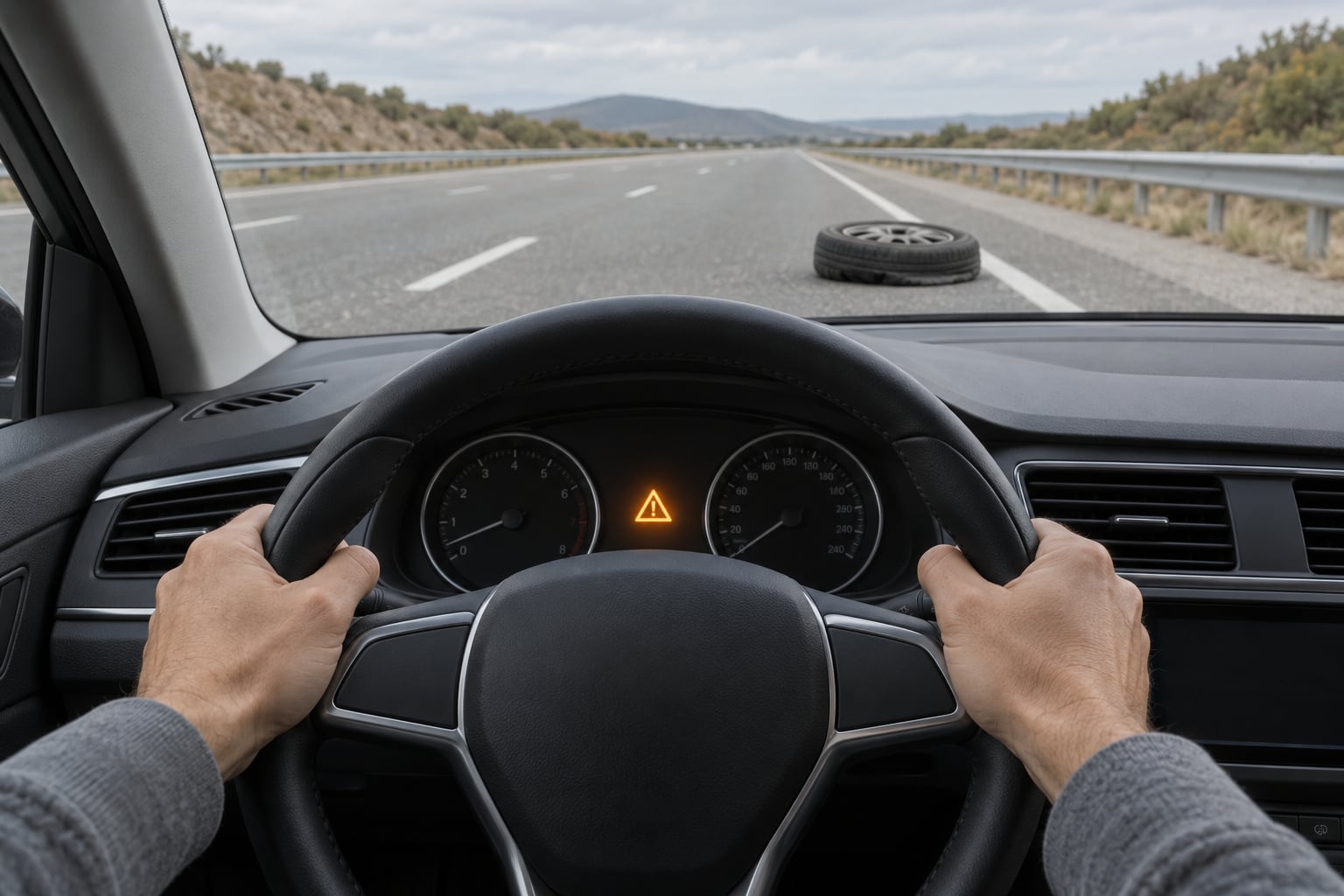 how to handle a tire blowout at speed