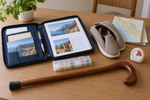 how to travel with a slow walker or senior parent