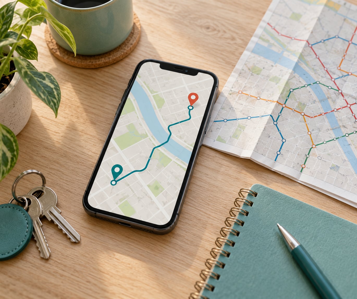 how to use a transit app to plan a trip