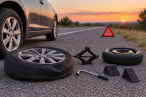 how to change a flat tire step by step