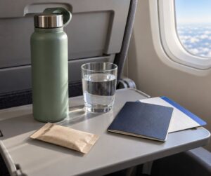 how to stay hydrated on a long flight