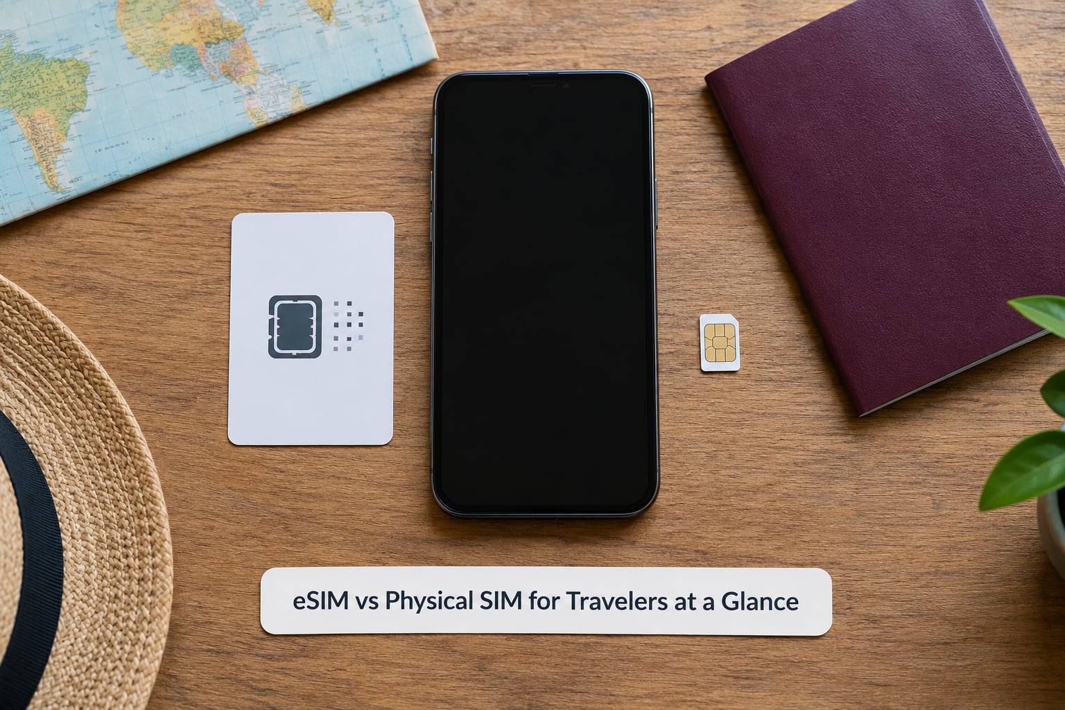 eSIM vs Physical SIM for Travelers at a Glance