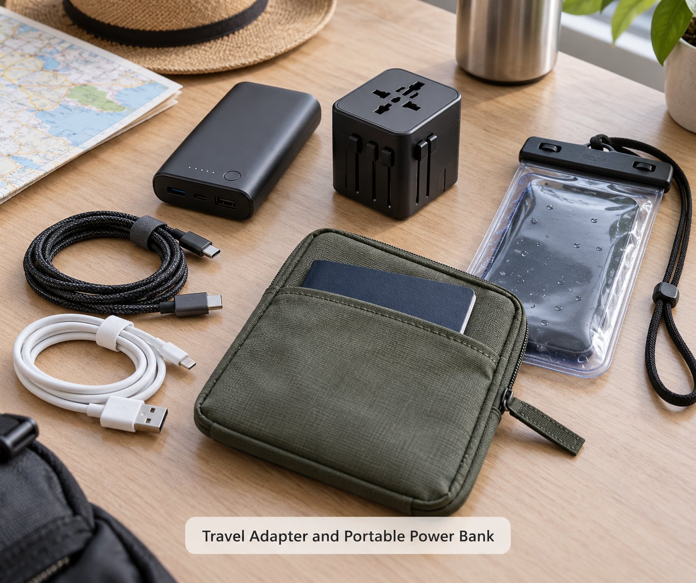 Travel Adapter and Portable Power Bank