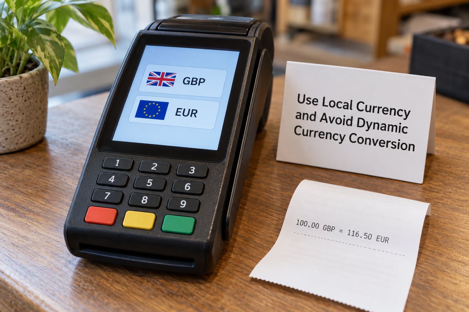 Use Local Currency and Avoid Dynamic Currency Conversion