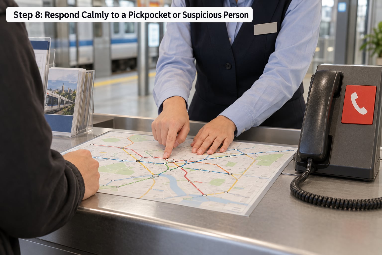 Step 8: Respond Calmly to a Pickpocket or Suspicious Person