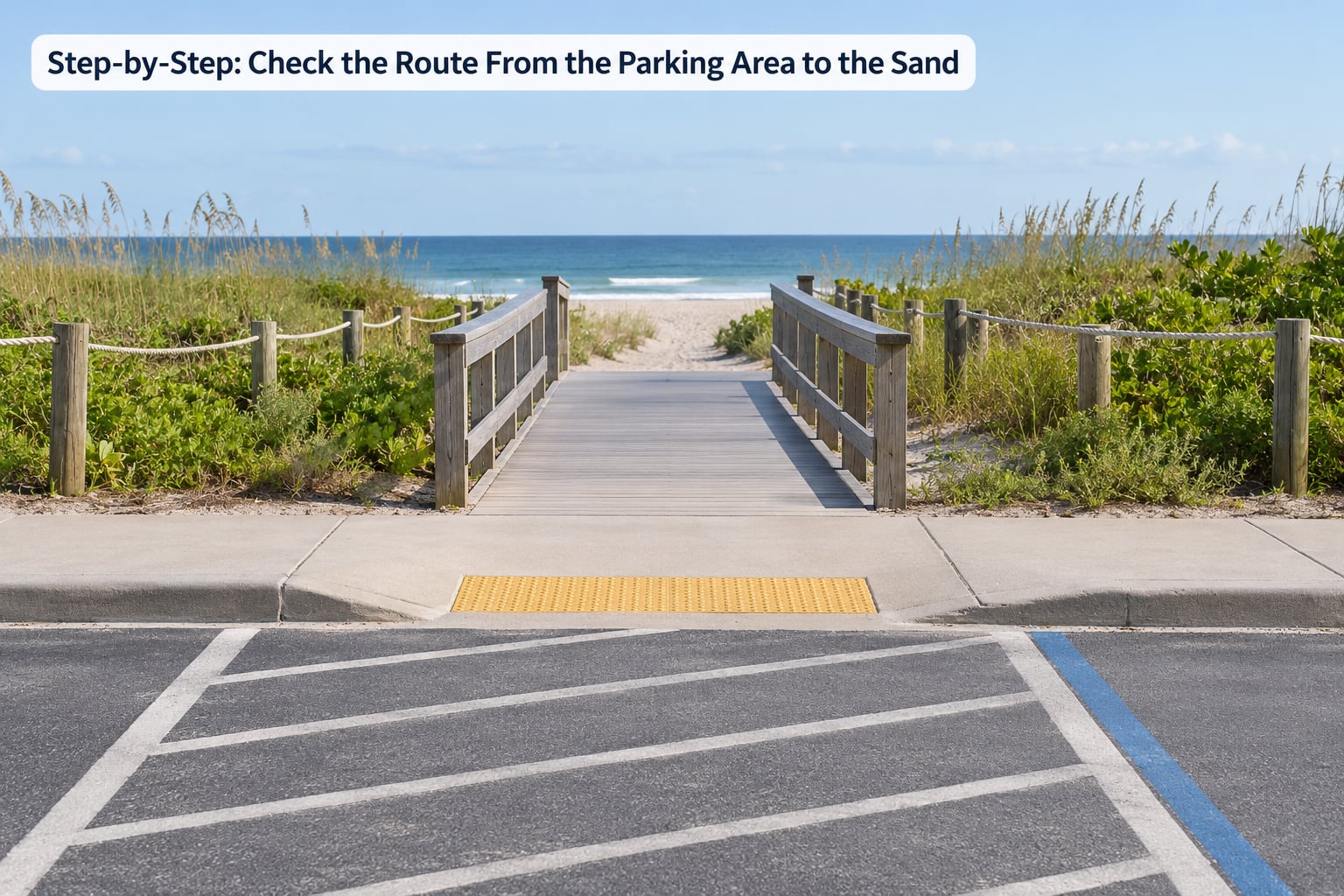 Step-by-Step: Check the Route From the Parking Area to the Sand