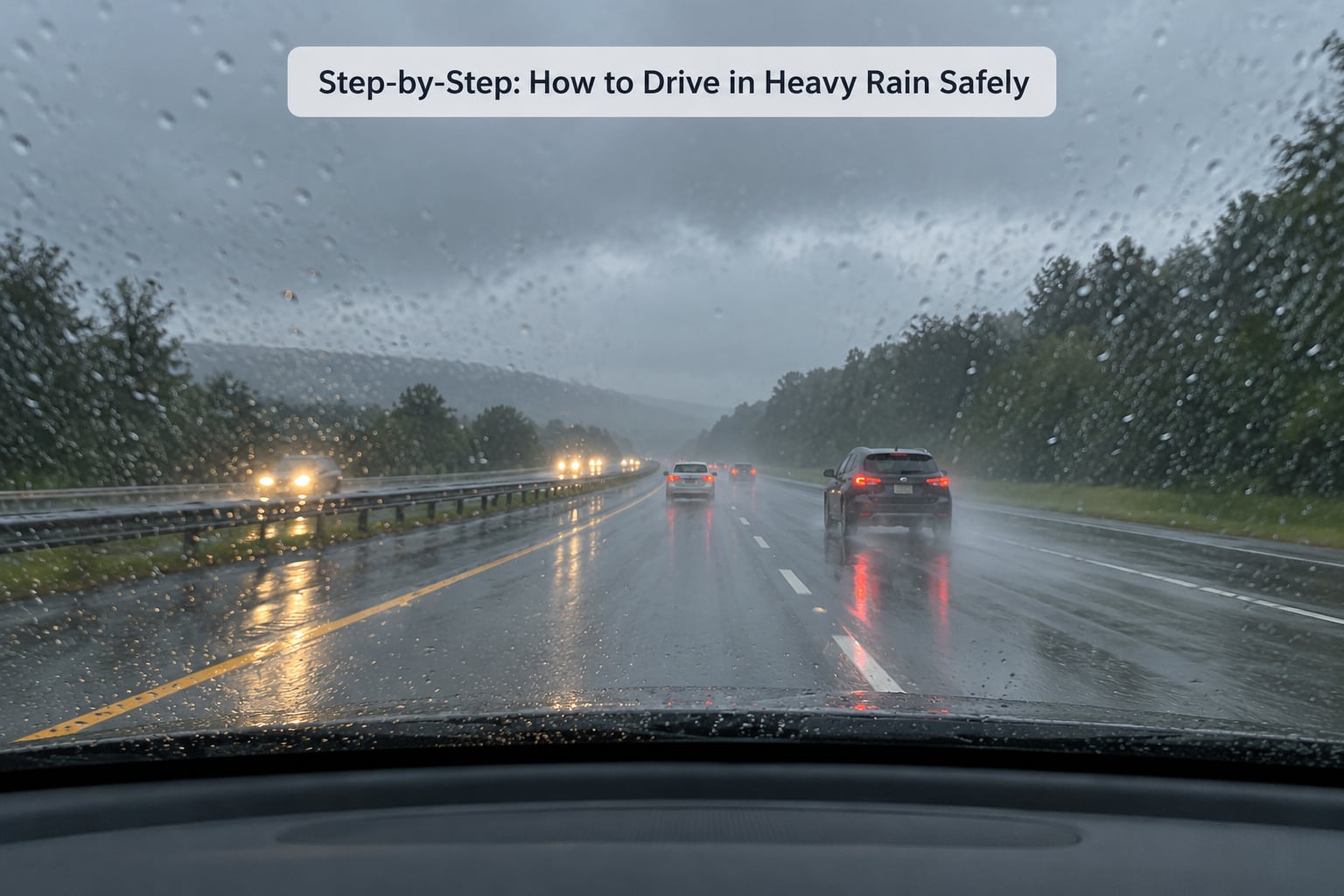Step-by-Step: How to Drive in Heavy Rain Safely