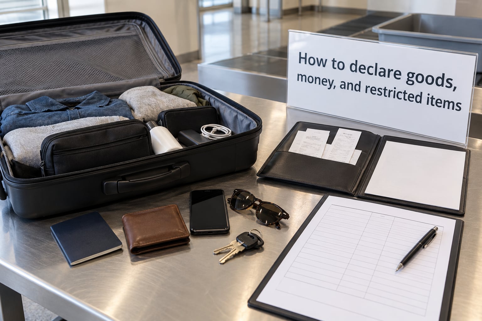 How to declare goods, money, and restricted items