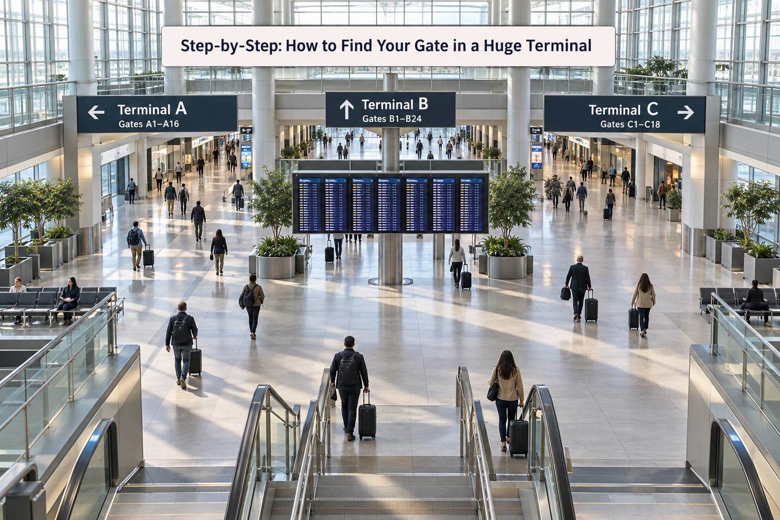 Step-by-Step: How to Find Your Gate in a Huge Terminal