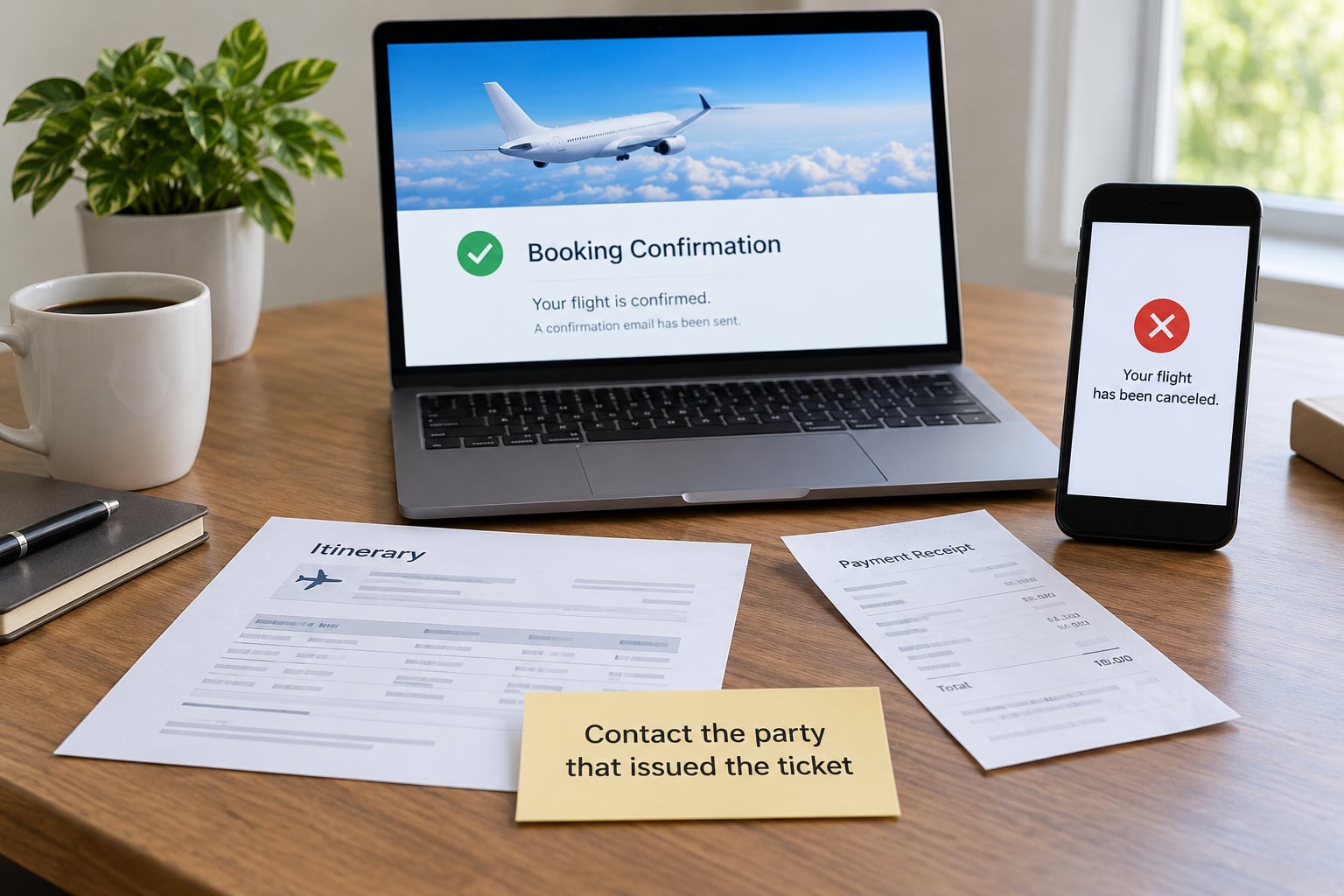 Contact the party that issued the ticket