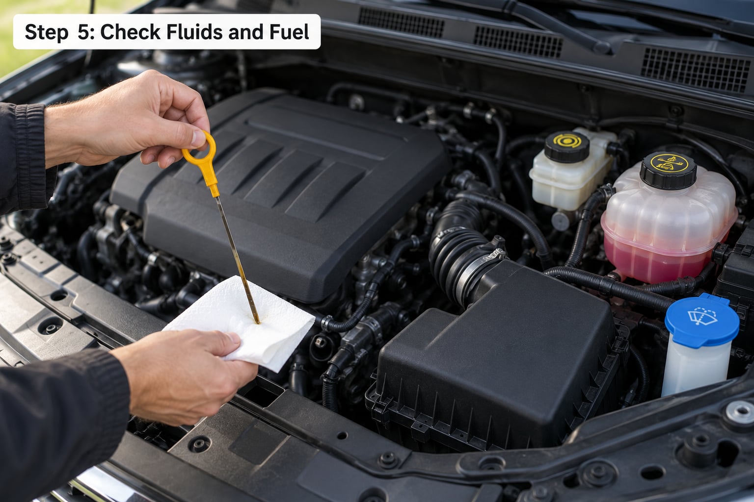 Step 5: Check Fluids and Fuel