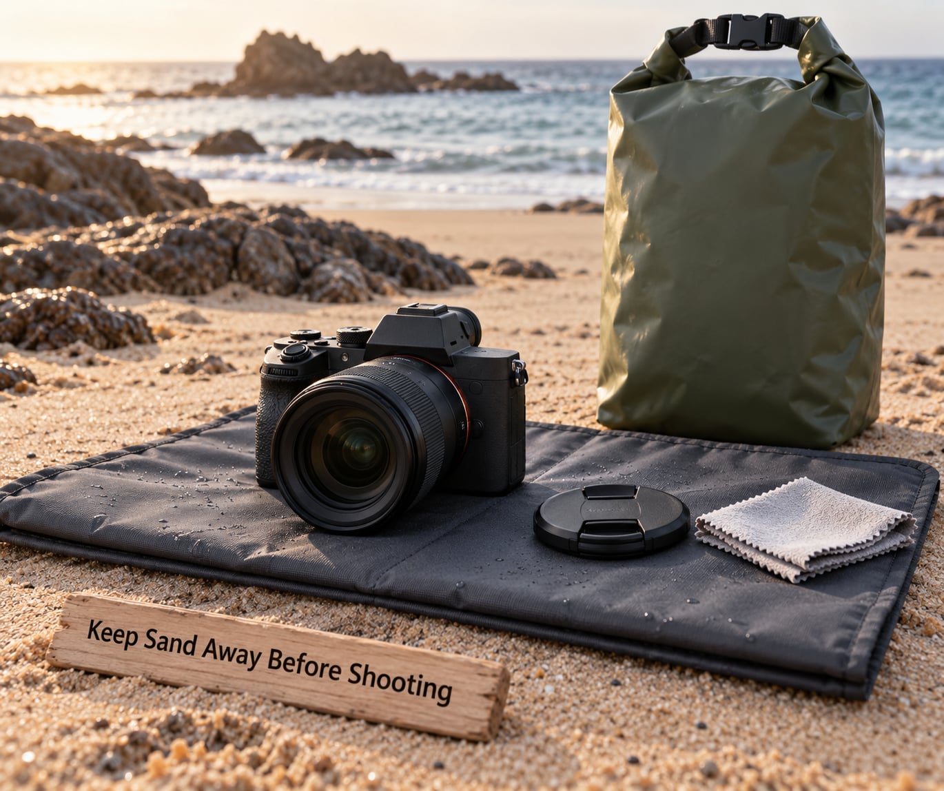 Keep Sand Away Before Shooting