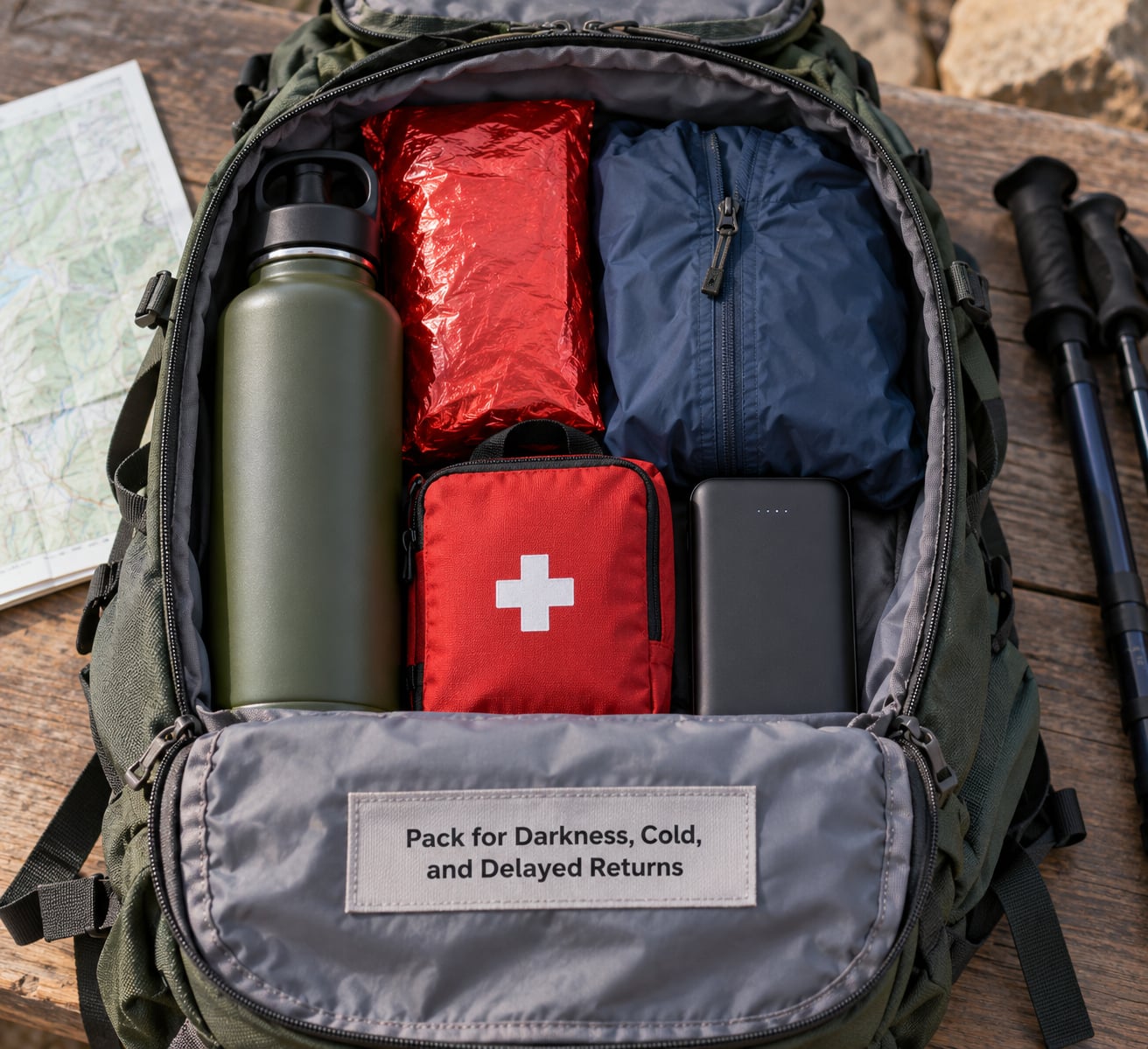 Pack for Darkness, Cold, and Delayed Returns