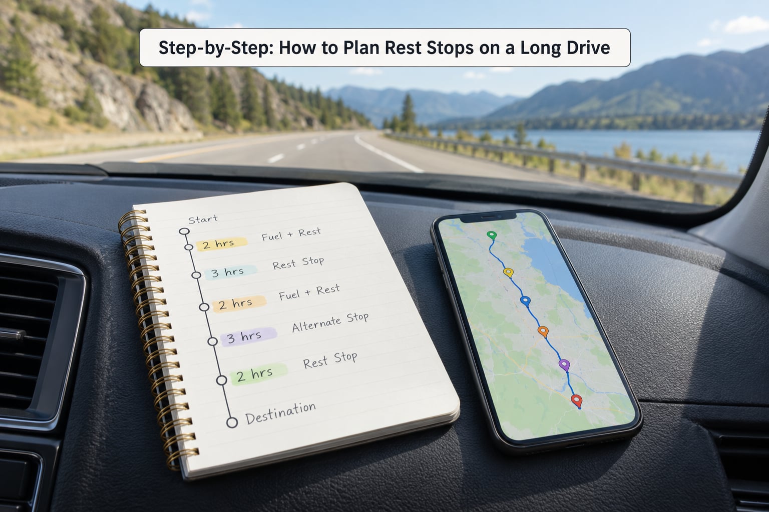 Step-by-Step: How to Plan Rest Stops on a Long Drive