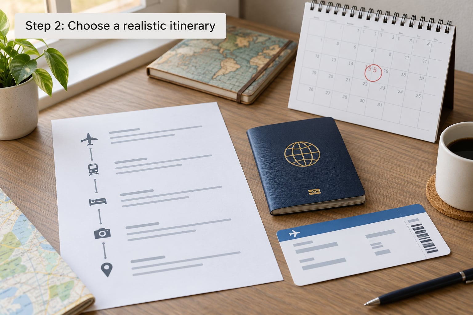 Step 2: Choose a realistic itinerary