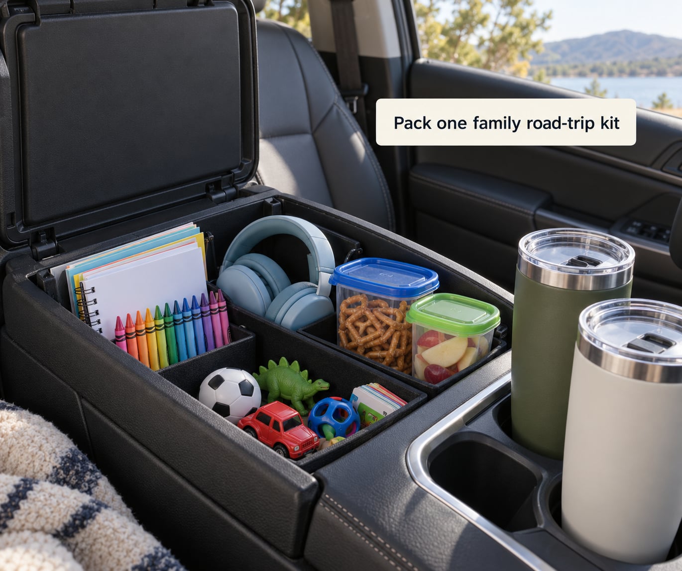 Pack one family road-trip kit