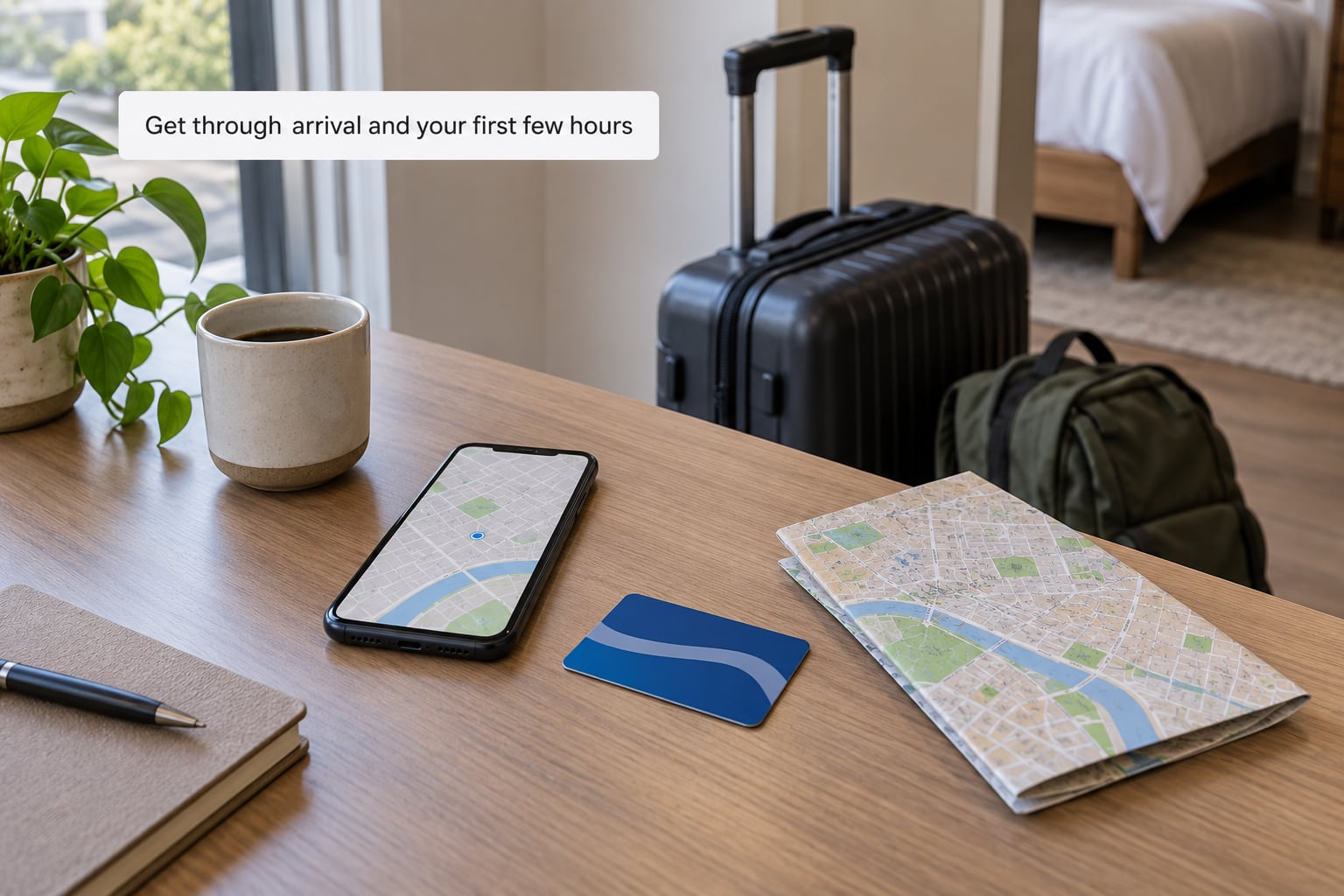 Get through arrival and your first few hours