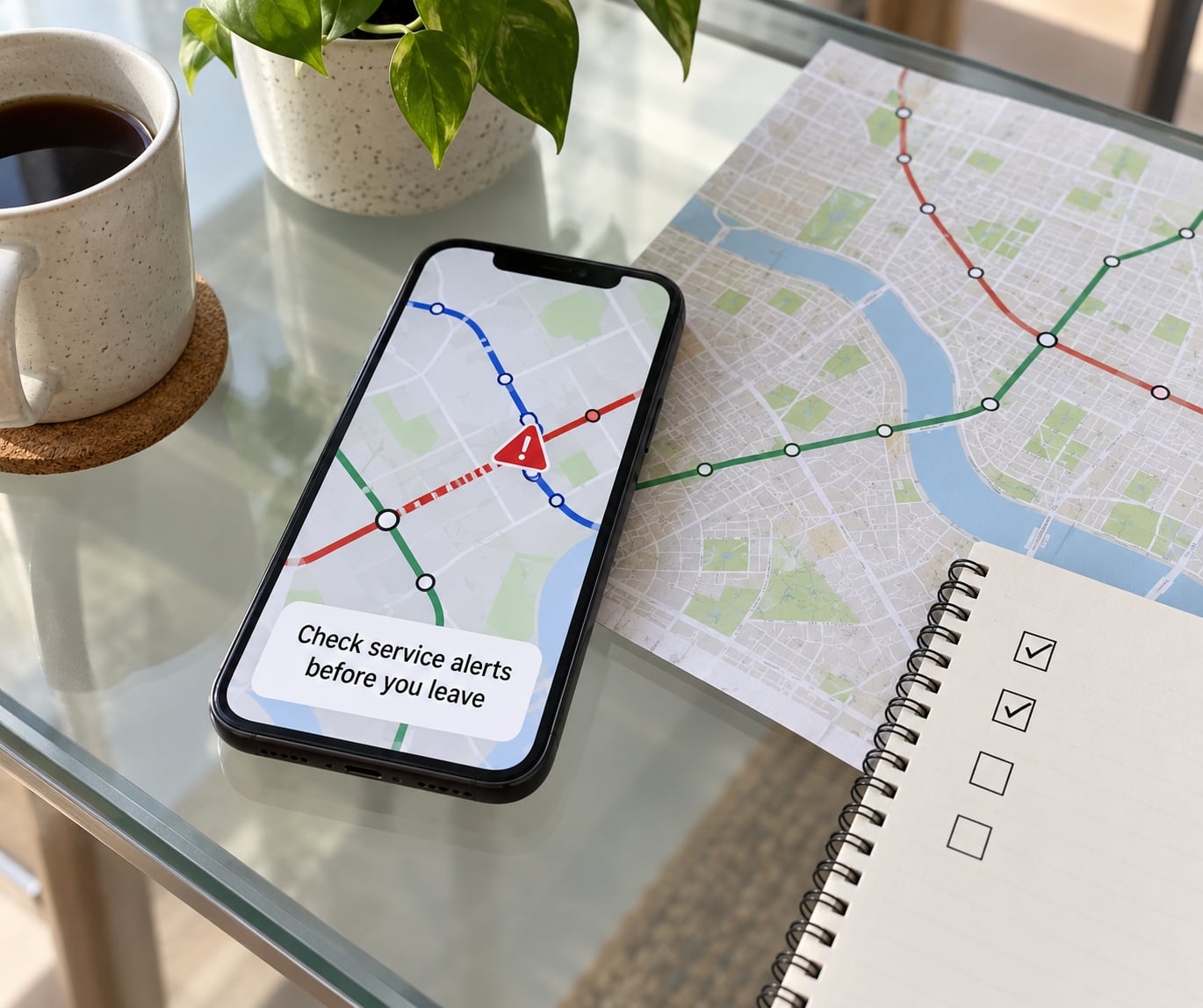Check service alerts before you leave