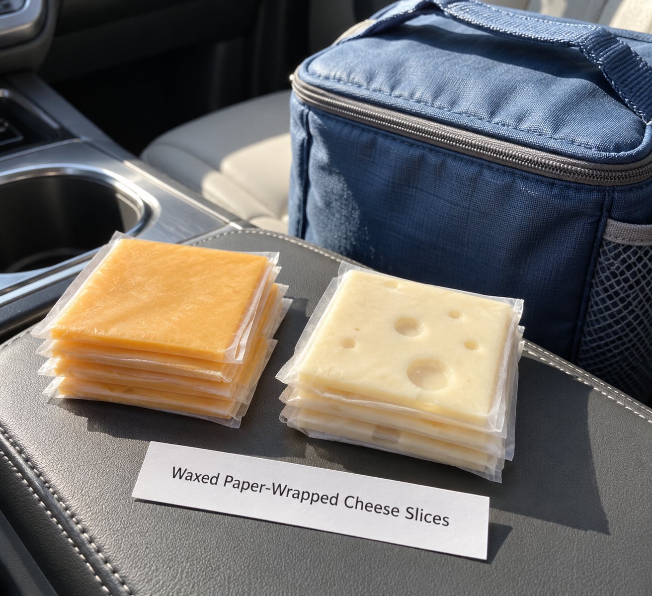 Waxed Paper-Wrapped Cheese Slices