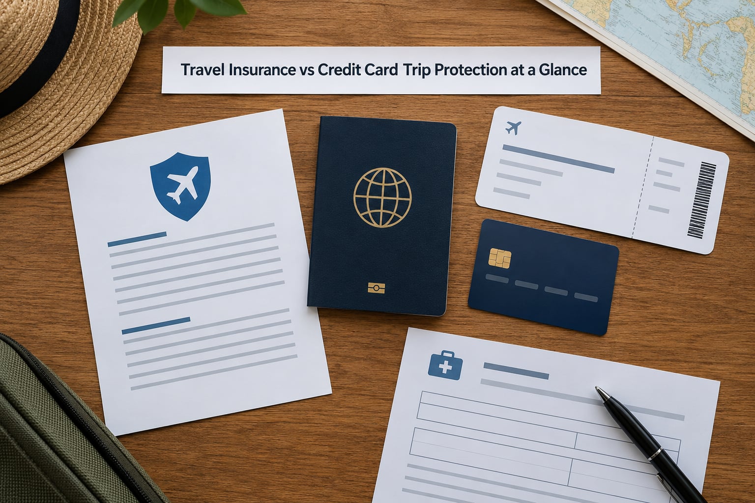 Travel Insurance vs Credit Card Trip Protection at a Glance