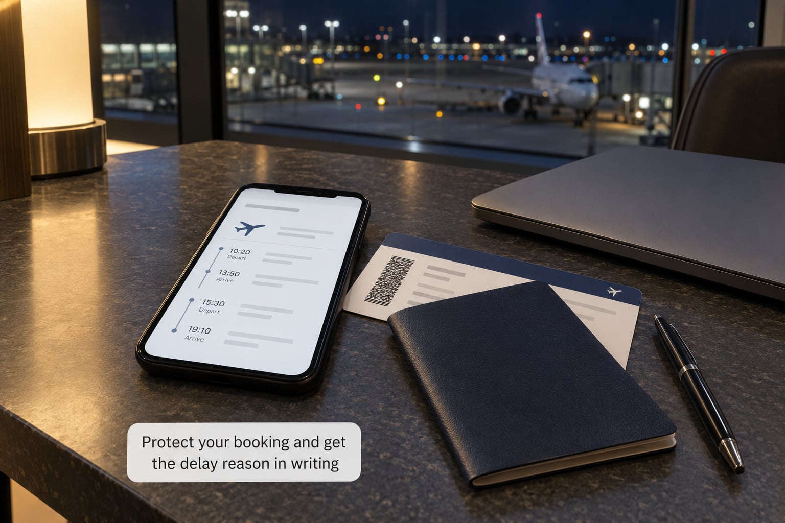 Protect your booking and get the delay reason in writing